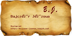 Bajczár Józsua névjegykártya